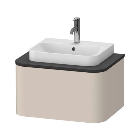 Тумба підвісна 65х48 см Duravit Happy D. 2 Plus, сіро-коричневий супер матовий (HP494008383) Duravit Тумби