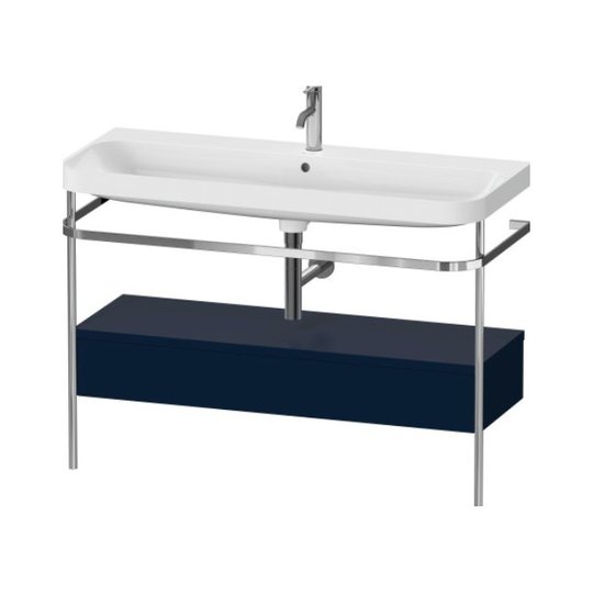 Мебельный комплект с раковиной на 1 отверстие и консолью, 117,5х49 см, Duravit Happy D.2 Plus, темно-синий (HP4844O98980000) Duravit Мебельные комплекты