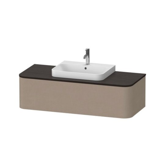 Тумба підвісна під раковину в центрі 130х55 см Duravit Happy D. 2 Plus, лляної декор (HP4932M7575) Duravit Тумби