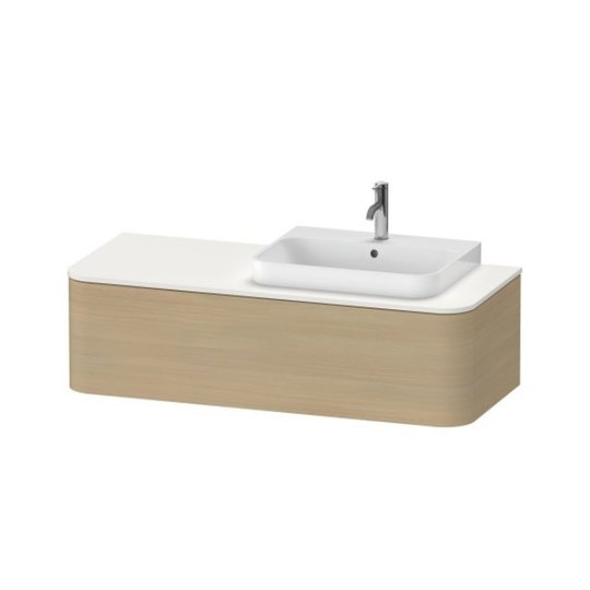 Тумба подвесная под раковину справа 130х55 см Duravit Happy D.2 Plus, дуб (HP4932R7171) Duravit Тумбы