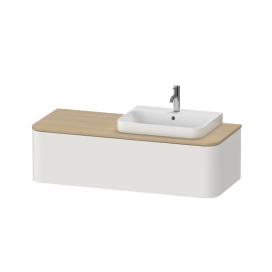 Тумба подвесная под раковину справа 130х55 см Duravit Happy D.2 Plus, белый шелковисто-матовый (HP4942R3939) Duravit Тумбы