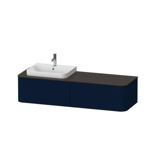 Тумба подвесная под раковину слева 160х55 см Duravit Happy D.2 Plus, темно-синий (HP4944L9898) Duravit Тумбы