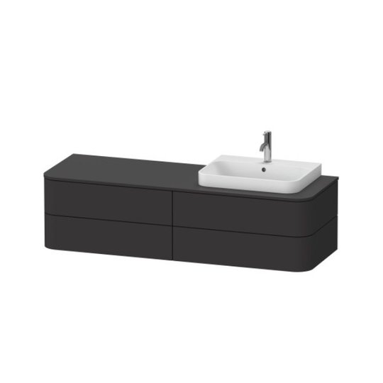 Тумба подвесная под раковину справа 160х55 см Duravit Happy D.2 Plus, графит (HP4973R8080) Duravit Тумбы