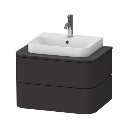 Тумба підвісна 65х48 см Duravit Happy D. 2 Plus, графіт (HP496008080) Duravit Тумби