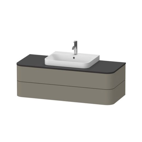Тумба подвесная 130х55 см Duravit Happy D.2 Plus, серый камень (HP496209292) Duravit Тумбы