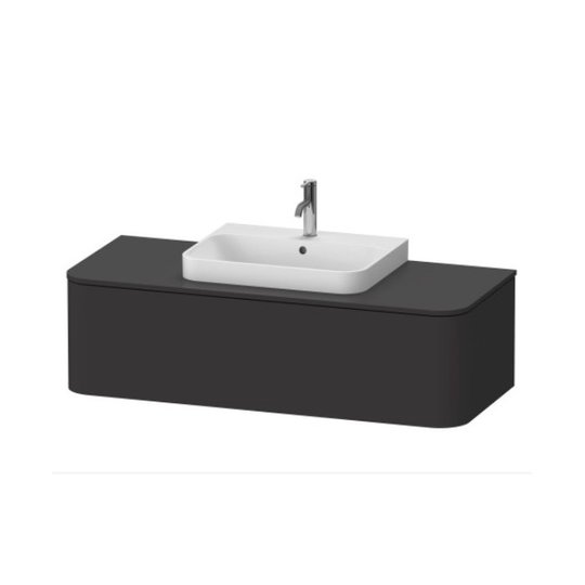 Тумба подвесная под раковину в центре 130х55 см Duravit Happy D.2 Plus, графит (HP4942M8080) Duravit Тумбы