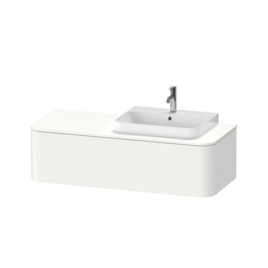Тумба підвісна під раковину праворуч 130х55 см Duravit Happy D. 2 Plus, білий матовий (HP4942R3636) Duravit Тумби