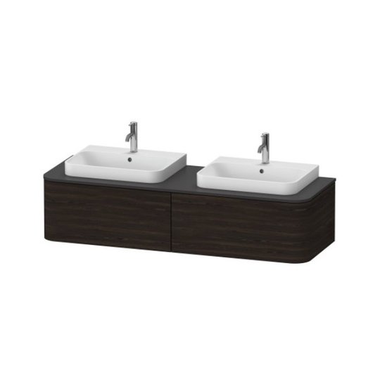 Тумба подвесная на 2 раковины 160х55 см Duravit Happy D.2 Plus, орех (HP4946B6969) Duravit Тумбы