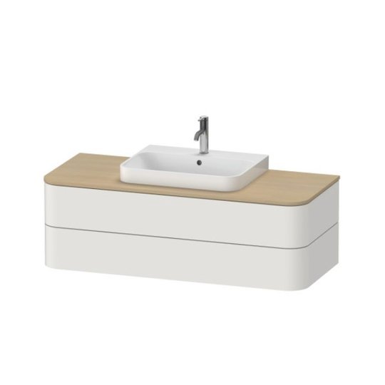 Тумба подвесная 130х55 см Duravit Happy D.2 Plus, белый супер матовый (HP497203939) Duravit Тумбы