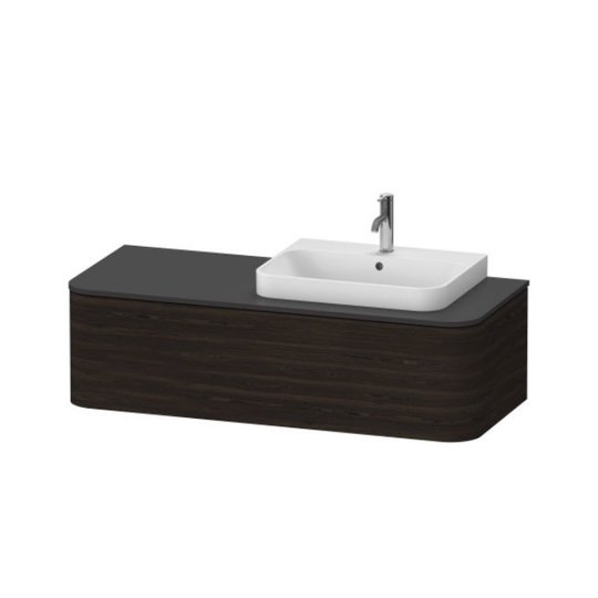 Тумба подвесная под раковину справа 130х55 см Duravit Happy D.2 Plus, орех (HP4942R6969) Duravit Тумбы