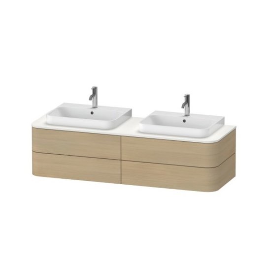 Тумба підвісна на 2 раковини 160х55 см Duravit Happy D. 2 Plus, дуб (HP4964B7171) Duravit Тумби