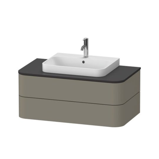 Тумба підвісна 100х55 см Duravit Happy D. 2 Plus, сірий камінь (HP496109292) Duravit Тумби