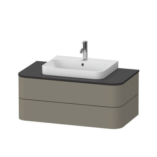 Тумба подвесная 100х55 см Duravit Happy D.2 Plus, серый камень (HP497109292) Duravit Тумбы