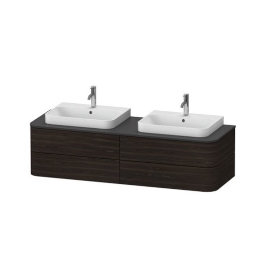 Тумба подвесная на 2 раковины 160х55 см Duravit Happy D.2 Plus, орех (HP4964B6969) Duravit Тумбы