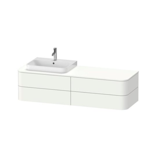 Тумба подвесная под раковину слева 160х55 см Duravit Happy D.2 Plus, белый матовый (HP4963L3636) Duravit Тумбы