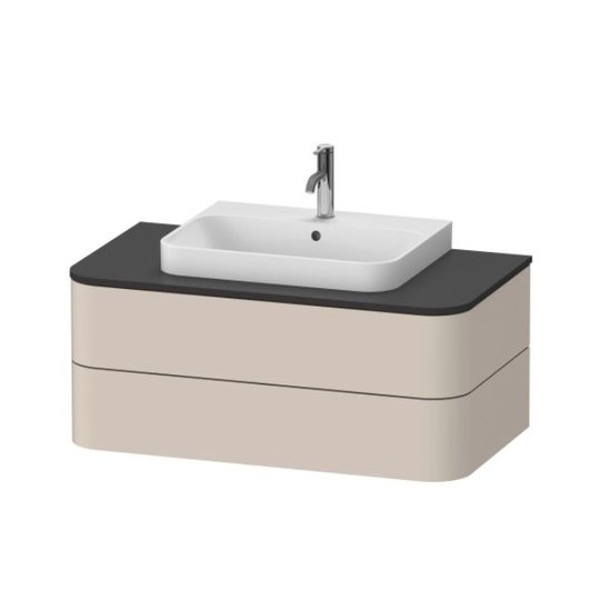 Тумба підвісна 100х55 см Duravit Happy D. 2 Plus, сіро-коричневий супер матовий (HP496108383) Duravit Тумби