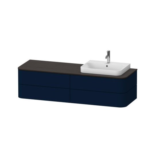 Тумба підвісна під раковину праворуч 160х55 см Duravit Happy D. 2 Plus, темно-синій (HP4973R9898) Duravit Тумби
