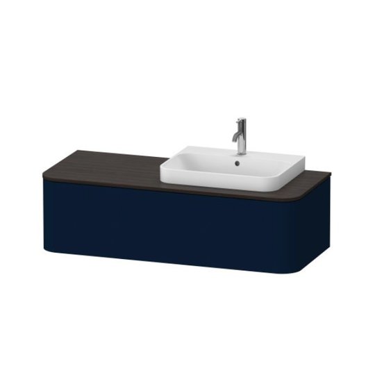 Тумба підвісна під раковину праворуч 130х55 см Duravit Happy D. 2 Plus, темно-синій (HP4942R9898) Duravit Тумби