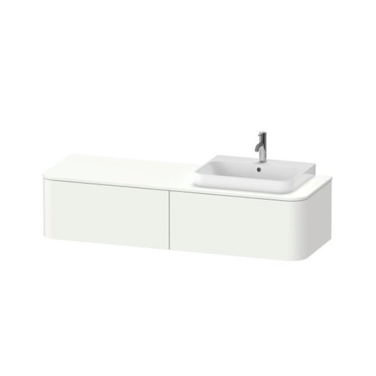 Тумба подвесная под раковину справа 160х55 см Duravit Happy D.2 Plus, белый матовый (HP4944R3636) Duravit Тумбы