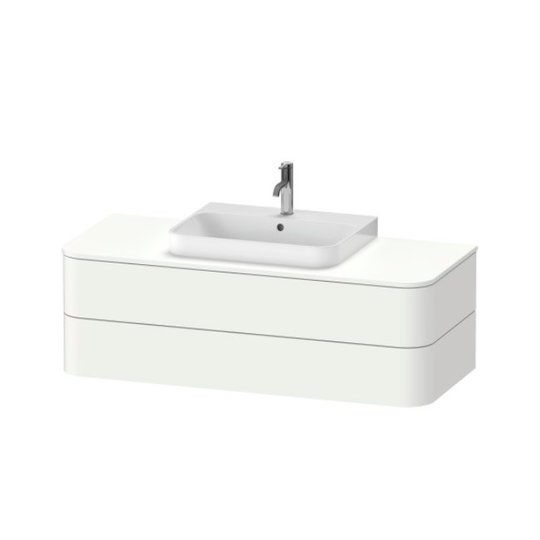 Тумба підвісна 130х55 см Duravit Happy D. 2 Plus, білий матовий (HP497203636) Duravit Тумби