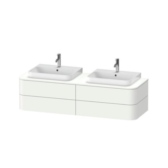 Тумба подвесная на 2 раковины 160х55 см Duravit Happy D.2 Plus, белый матовый (HP4964B3636) Duravit Тумбы