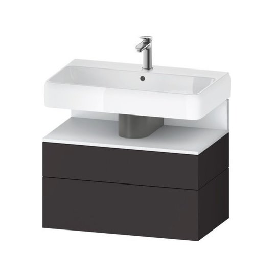 Тумба підвісна під раковину 79х59 см Duravit Qatego, графіт супер матовий (QA4394018800000) Duravit Тумби