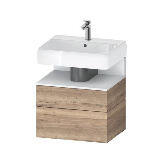 Тумба подвесная под раковину 59х59 см Duravit Qatego, дуб мраморный (QA4393018550000) Duravit Тумбы