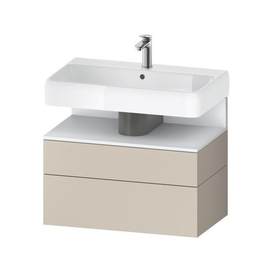 Тумба подвесная под раковину 79х59 см Duravit Qatego, серо-коричневый супер матовый (QA4394018830000) Duravit Тумбы