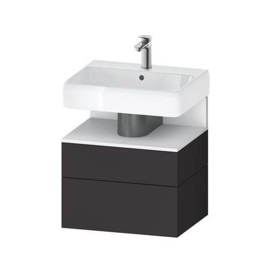Тумба подвесная под раковину 59х59 см Duravit Qatego, графит супер матовый (QA4393018800000) Duravit Тумбы