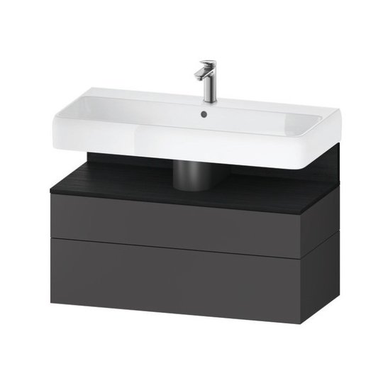 Тумба підвісна під раковину 99х59 см Duravit Qatego, графіт матовий (QA4395016490000) Duravit Тумби