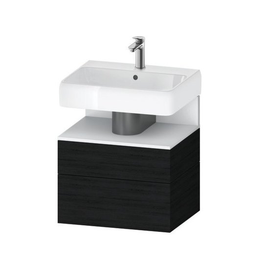 Тумба підвісна під раковину 59х59 см Duravit Qatego, дуб чорний (QA4393018160000) Duravit Тумби