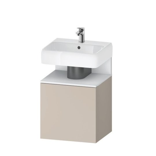Тумба підвісна під раковину 49х64, 5 см, петлі зліва Duravit Qatego, сіро-коричневий (QA4077L18910000) Duravit Тумби