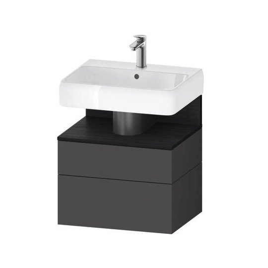 Тумба підвісна під раковину 59х59 см Duravit Qatego, графіт матовий (QA4393016490000) Duravit Тумби