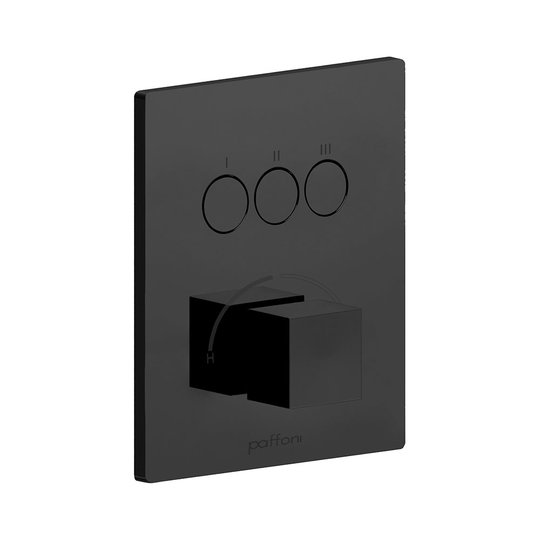 Змішувач для ванни/душу на 3 споживача Paffoni Compact Box, чорний матовий (CPM519NO) Для ванни, Для душа Чорний матовий