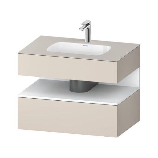 Меблевий комплект з консоллю і раковиною 80х55 см Duravit Qatego, сіро-коричневий (QA4785018910000) Duravit Меблеві комплекти