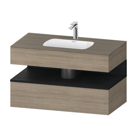 Меблевий комплект з консоллю і раковиною 100х55 см Duravit Qatego, дуб терра (QA4786016350000) Duravit Меблеві комплекти