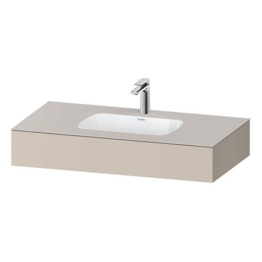 Мебельный комплект с консолью и раковиной 100х55 см Duravit Qatego, серо-коричневый (QA4691091910000) Duravit Мебельные комплекты