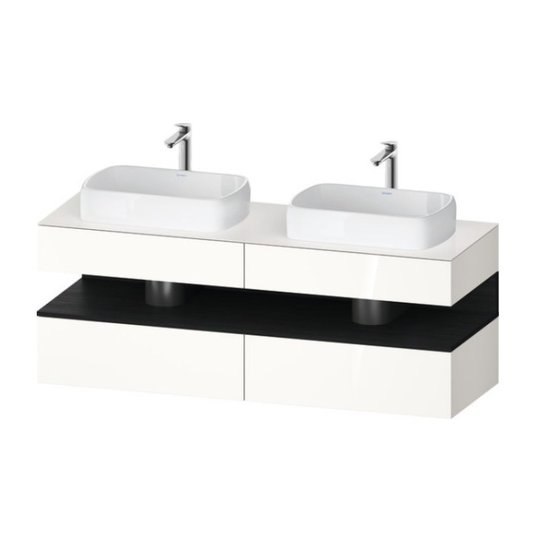 Тумба підвісна на 2 раковини, 160х55 см Duravit Qatego, білий (QA4779016220000) Duravit Тумби