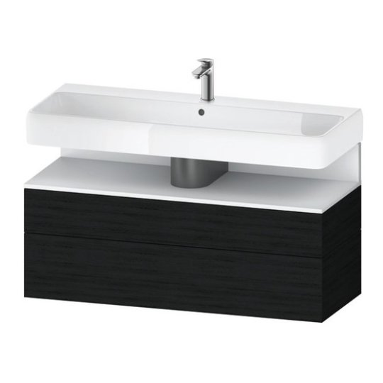 Тумба подвесная под раковину 119х59 см Duravit Qatego, дуб черный (QA4396018160000) Duravit Тумбы