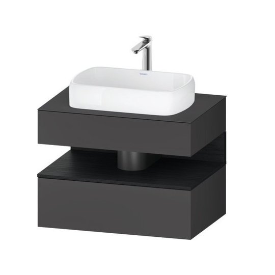 Тумба підвісна під раковину, 80х55 см Duravit Qatego, графіт матовий (QA4730016490000) Duravit Тумби