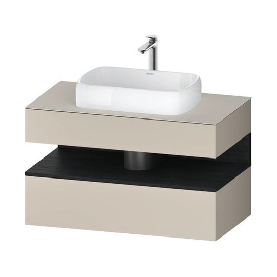 Тумба подвесная под раковину, 100х55 см Duravit Qatego, серо-коричневый супер матовый (QA4731016830000) Duravit Тумбы