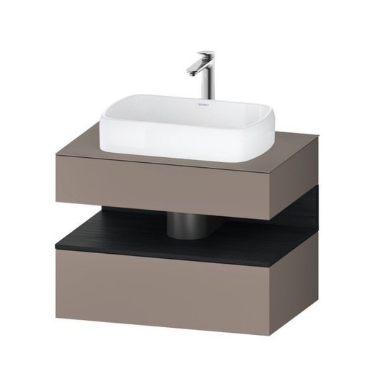 Тумба подвесная под раковину, 80х55 см Duravit Qatego, базальт матовый (QA4730016430000) Duravit Тумбы