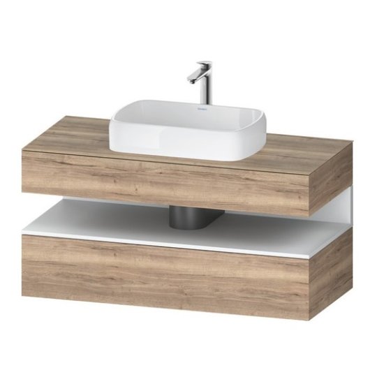 Тумба підвісна під раковину, 120х55 см Duravit Qatego, дуб мармуровий (QA4732018550000) Duravit Тумби