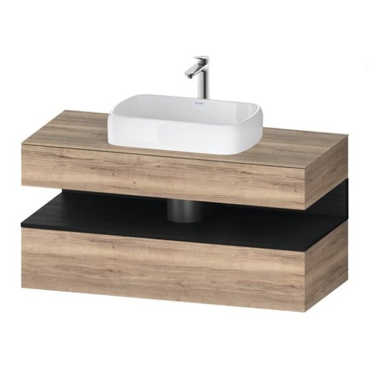 Тумба підвісна під раковину, 120х55 см Duravit Qatego, дуб мармуровий (QA4732016550000) Duravit Тумби