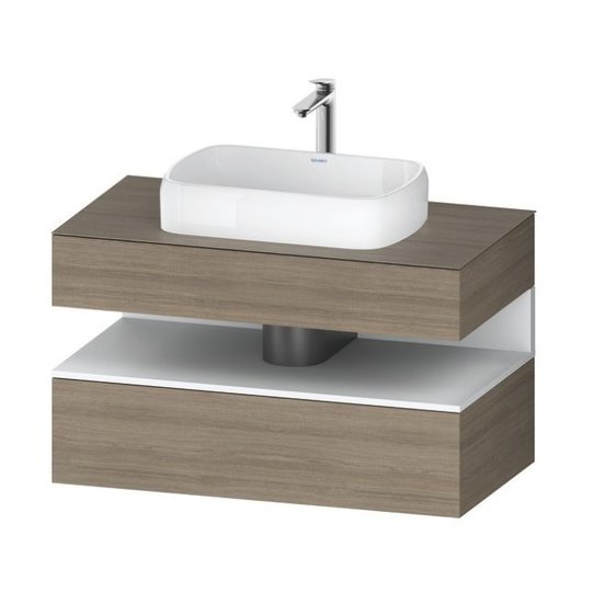 Тумба подвесная под раковину, 100х55 см Duravit Qatego, дуб терра (QA4731018350000) Duravit Тумбы