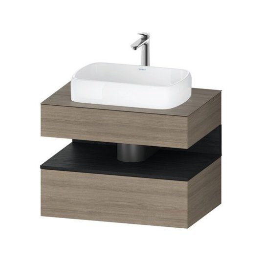 Тумба подвесная под раковину, 80х55 см Duravit Qatego, дуб терра (QA4730016350000) Duravit Тумбы