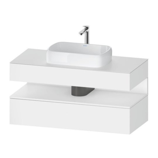 Тумба подвесная под раковину, 120х55 см Duravit Qatego, белый матовый (QA4732018180000) Duravit Тумбы
