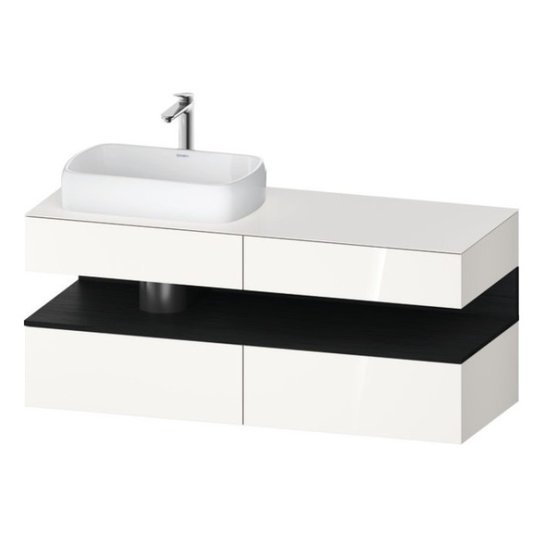 Тумба подвесная под раковину слева, 140х55 см Duravit Qatego, белый (QA4765016220000) Duravit Тумбы