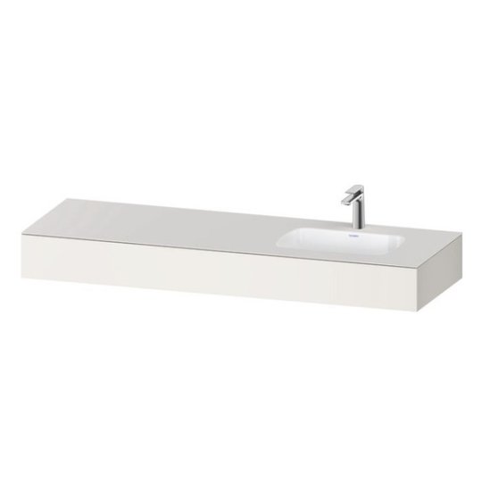 Мебельный комплект с консолью и раковиной справа, 160х55 см Duravit Qatego, белый супер матовый (QA4694084840000) Duravit Мебельные комплекты