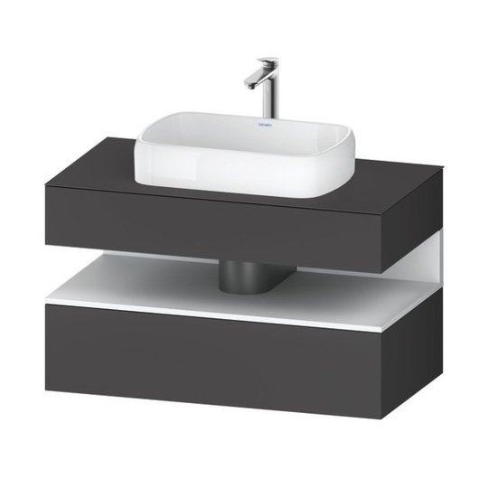 Тумба підвісна під раковину, 100х55 см Duravit Qatego, графіт матовий (QA4731018490000) Duravit Тумби